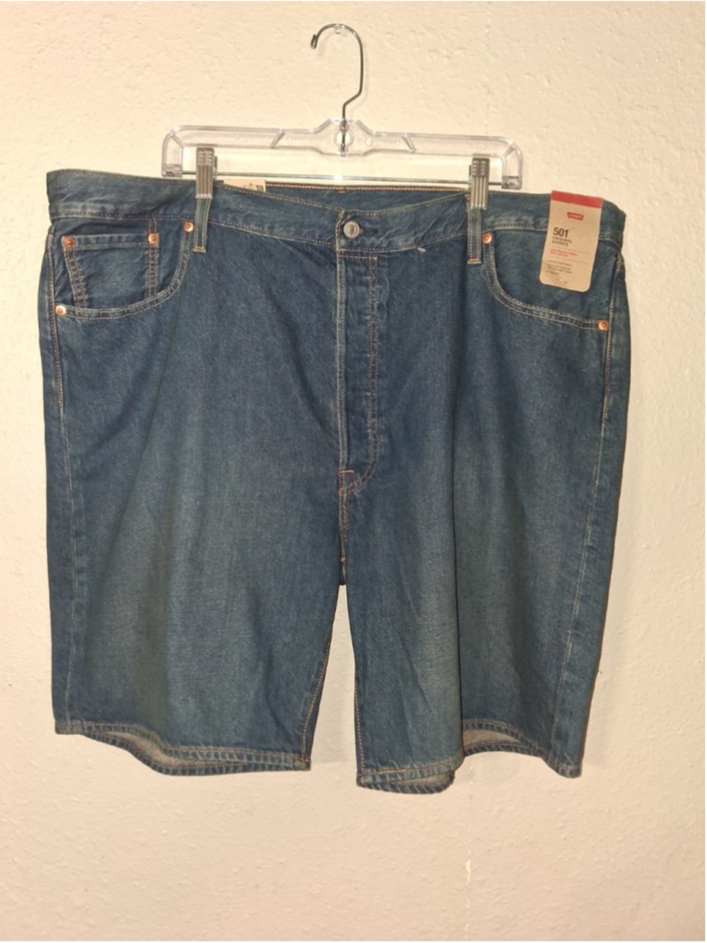 Levis 501 Original Blue Jeans Shorts NWTS Size 44x9